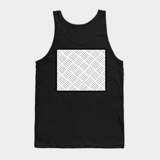 Abstract geometric pattern - strips - black and white. Tank Top